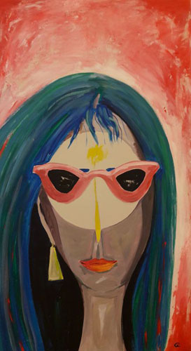 ms cool mit weißem kreis, 100x50, 2019